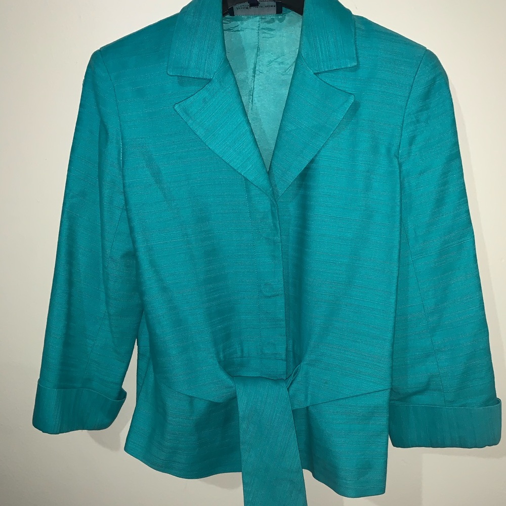 Linen turquoise jacket